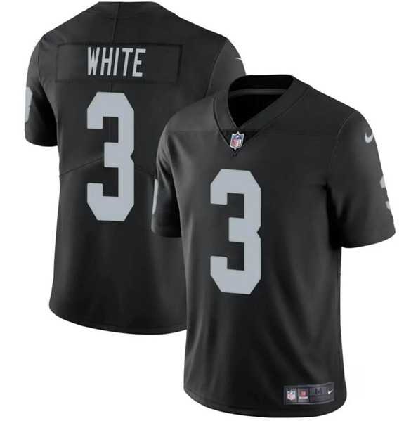 Men & Women & Youth Las Vegas Raiders #3 Zamir White Black 2024 Vapor Football Stitched Jersey